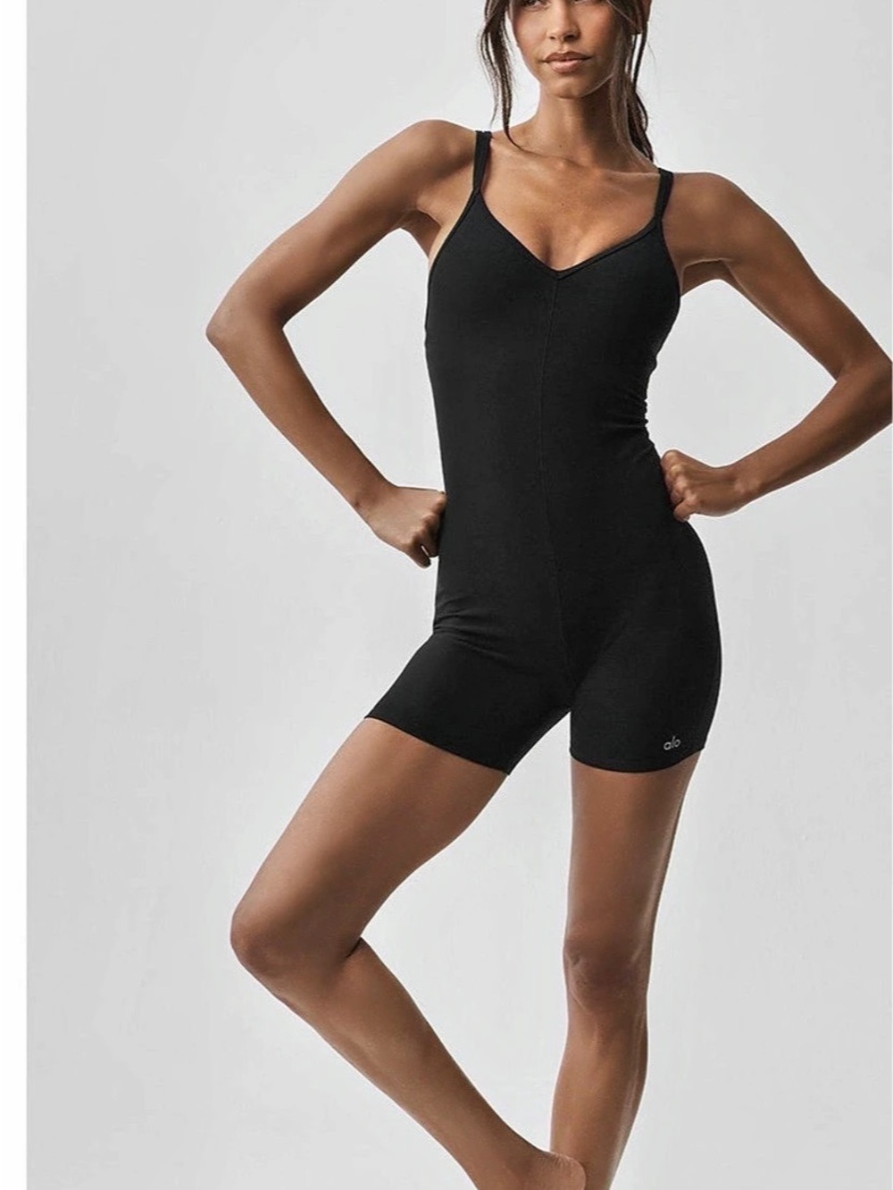 Alo Black Sun’s Out Romper Size Small